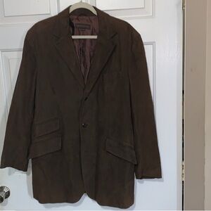 🍾 BRUNO MAGLI Men's Brown Suede Blazer